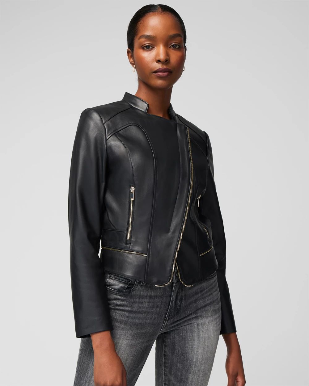 Whbm leather jacket store